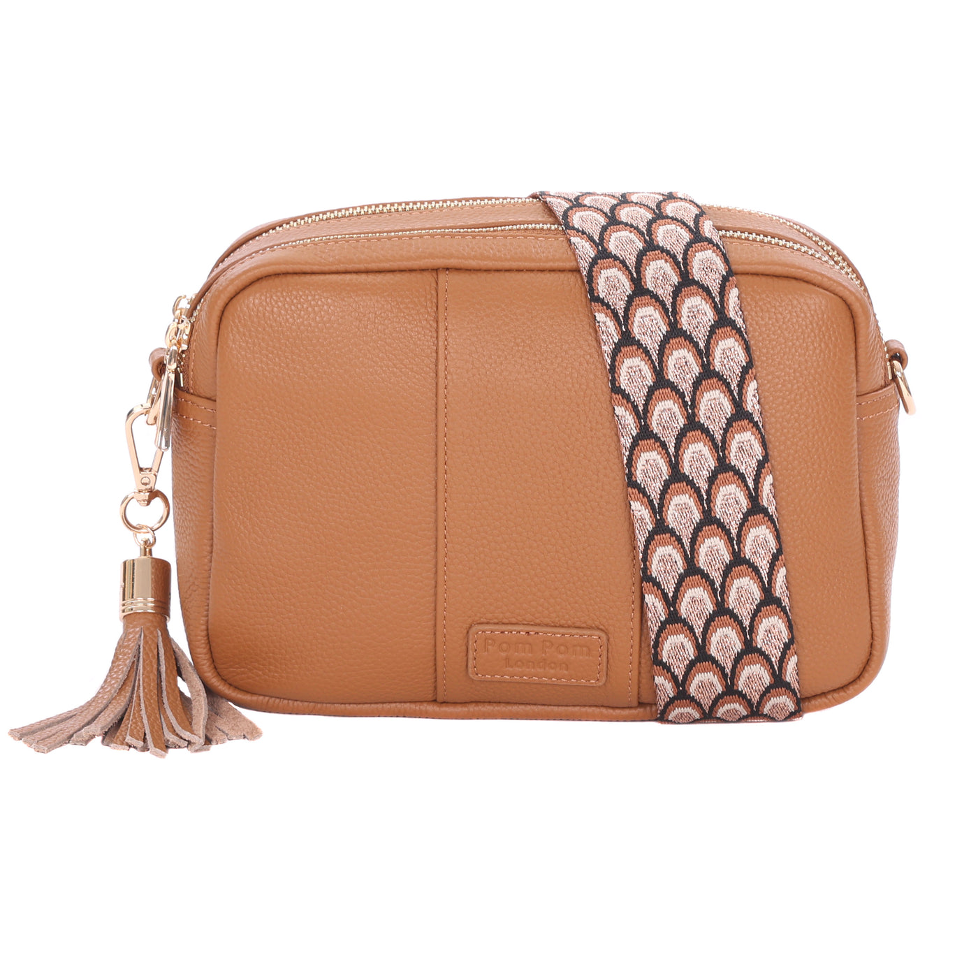 Pom Pom London Duo Zip City Bag Maple-Pom Pom London