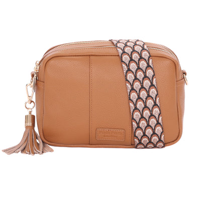 Pom Pom London Duo Zip City Bag Maple-Pom Pom London