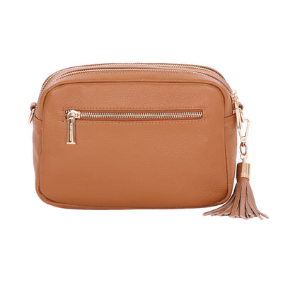 Pom Pom London Duo Zip City Bag Maple-Pom Pom London