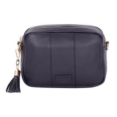 Pom Pom London Duo Zip City Bag Navy-Pom Pom London
