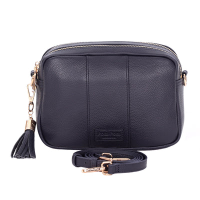 Pom Pom London Duo Zip City Bag Navy-Pom Pom London