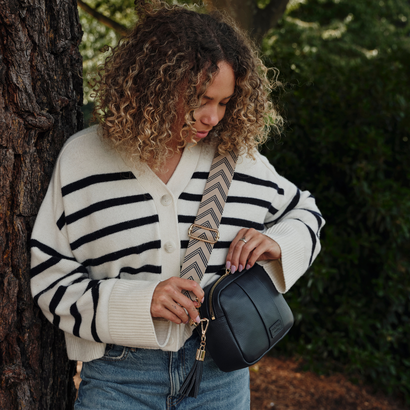 Pom Pom London City Duo Bag Navy-Pom Pom London