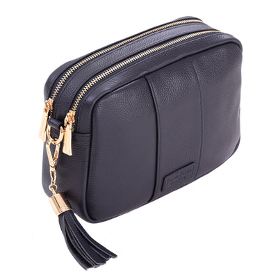 Pom Pom London Duo Zip City Bag Navy-Pom Pom London