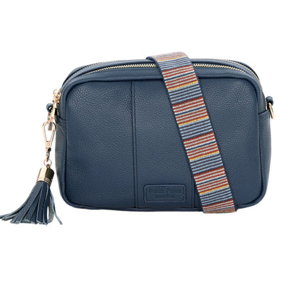 Pom Pom London Duo Zip City Bag Nordic Blue-Pom Pom London