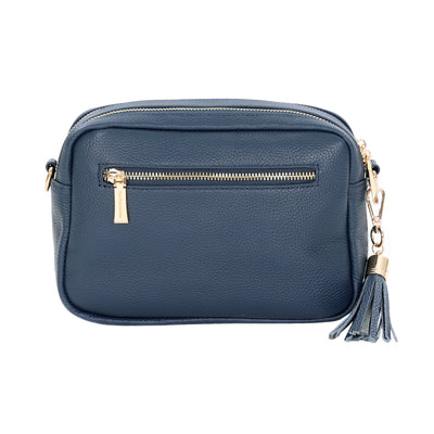 Pom Pom London Duo Zip City Bag Nordic Blue-Pom Pom London