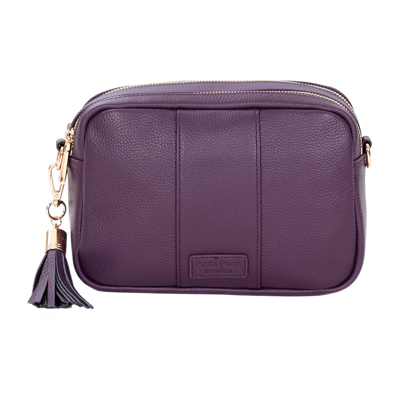 Pom Pom London Duo Zip City Bag Purple Nightshade-Pom Pom London