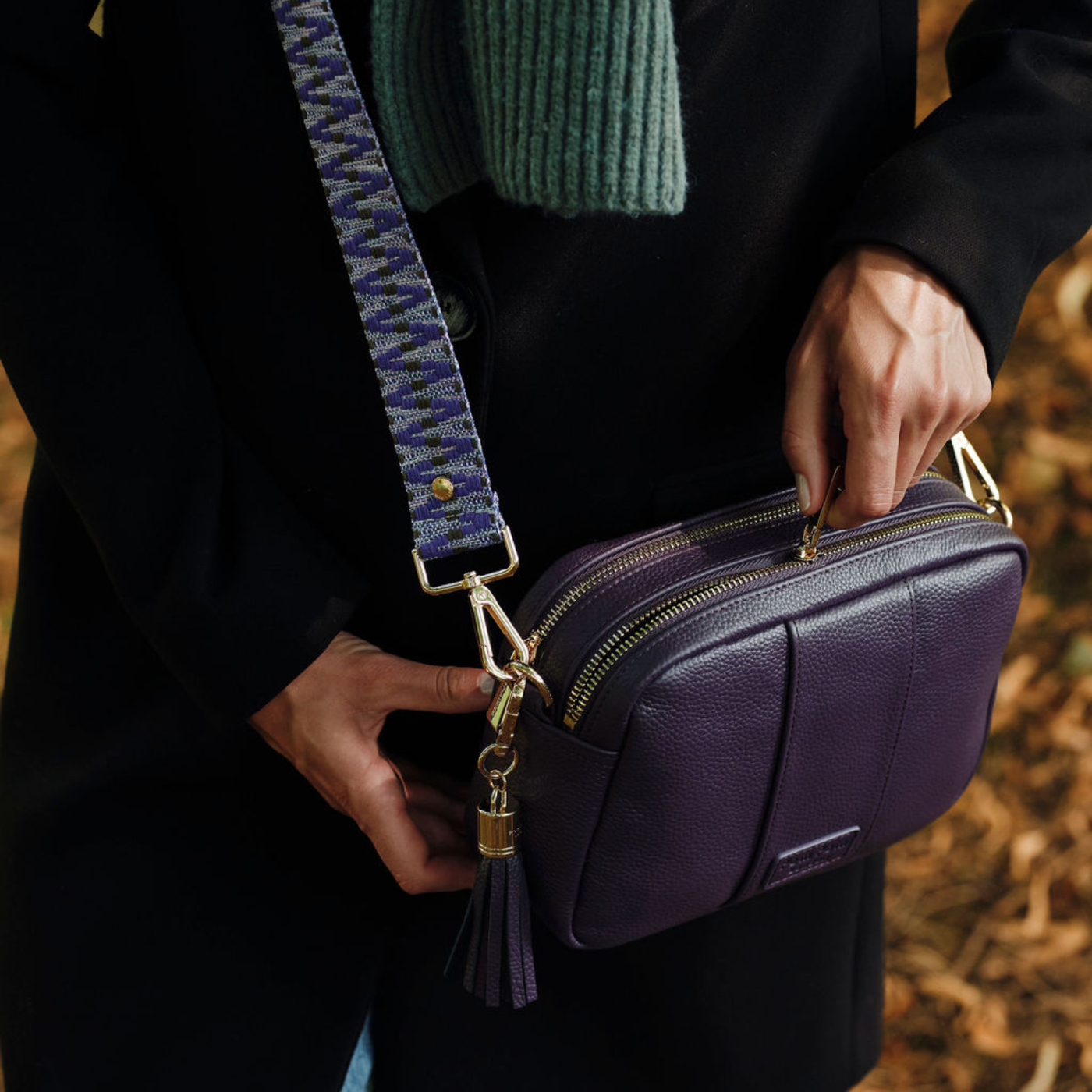 Pom Pom London City Duo Bag Purple Nightshade-Pom Pom London