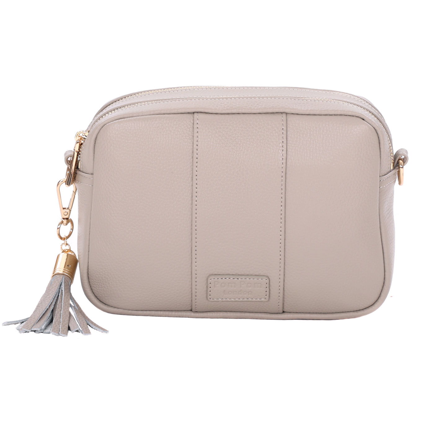 Pom Pom London Duo Zip City Bag Stone-Pom Pom London