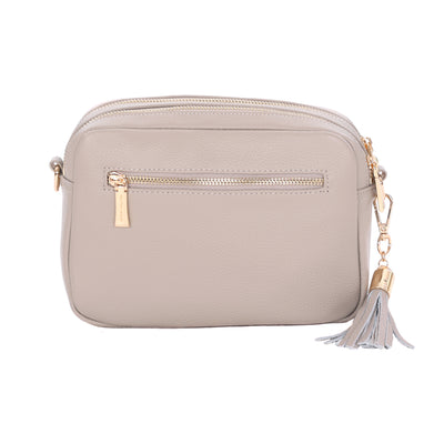 Pom Pom London Duo Zip City Bag Stone-Pom Pom London