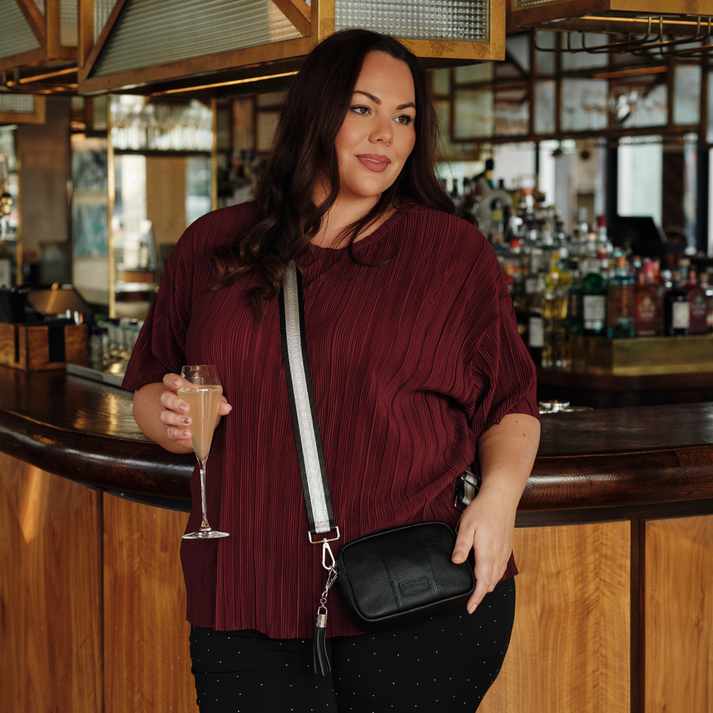 Pom Pom London City MINI Bag Black Silver Hardware-Pom Pom London