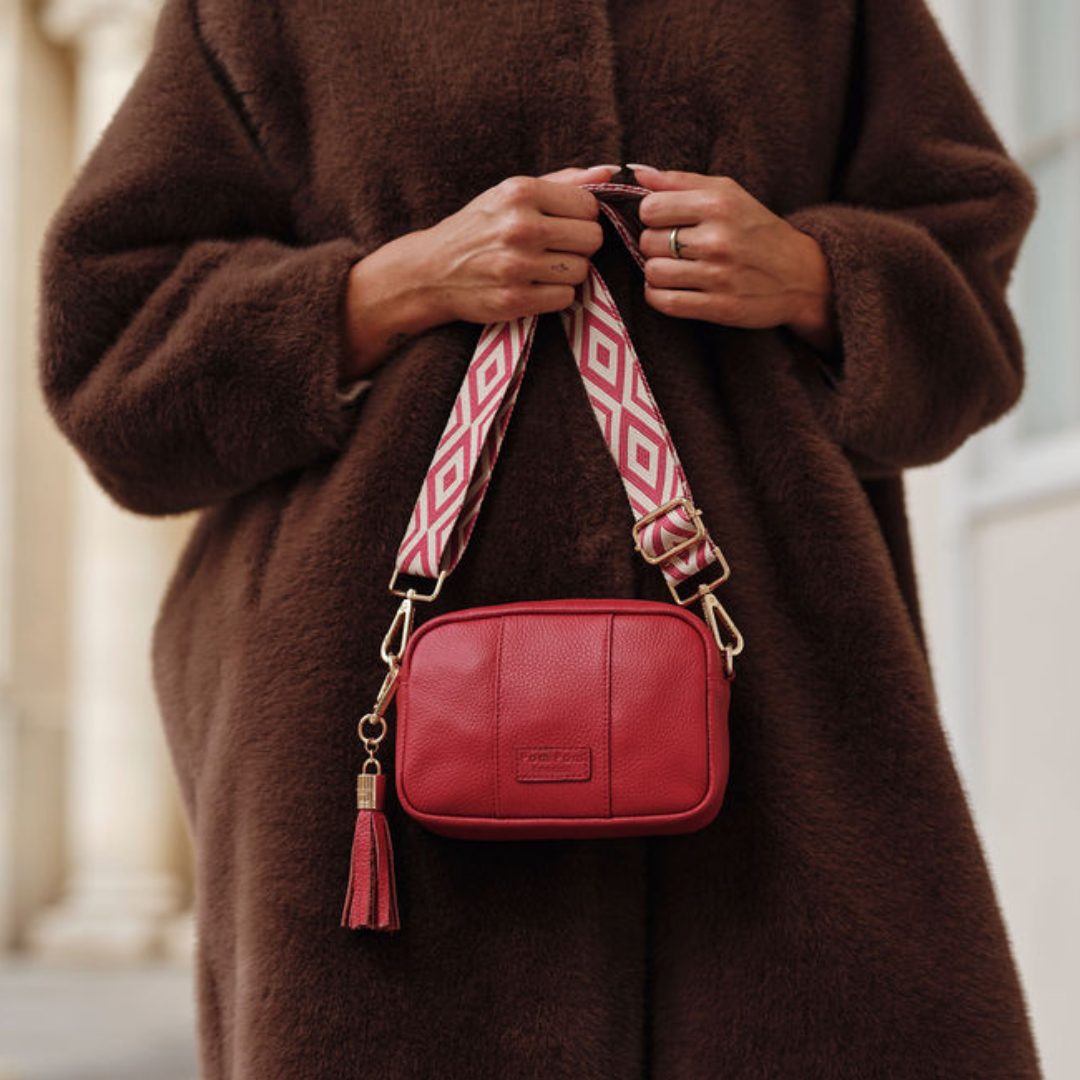Pom Pom London City MINI Bag Crimson Red-Pom Pom London