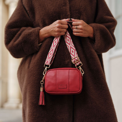 Pom Pom London City MINI Bag Crimson Red-Pom Pom London