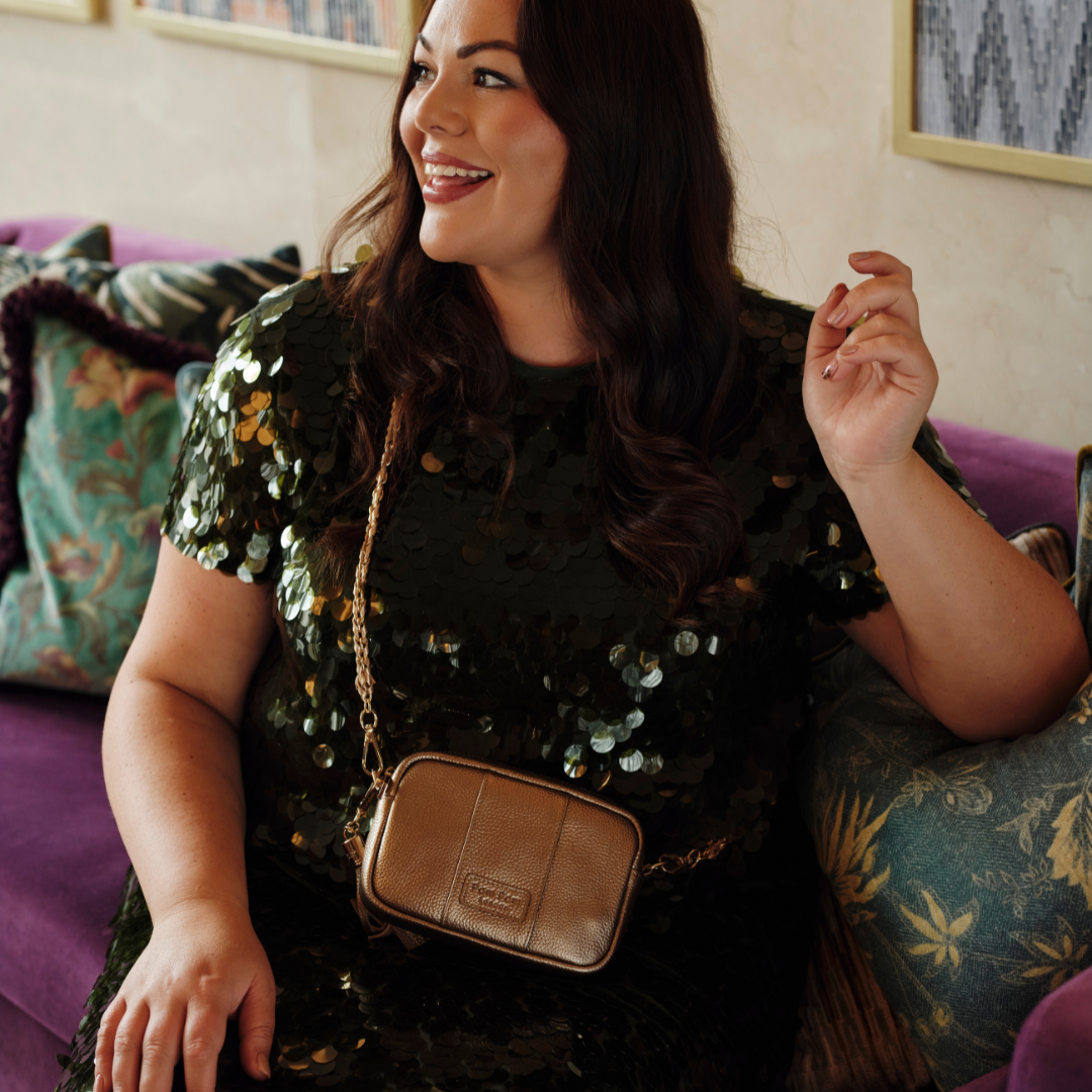 Pom Pom London City MINI Bag Metallic Bronze-Pom Pom London