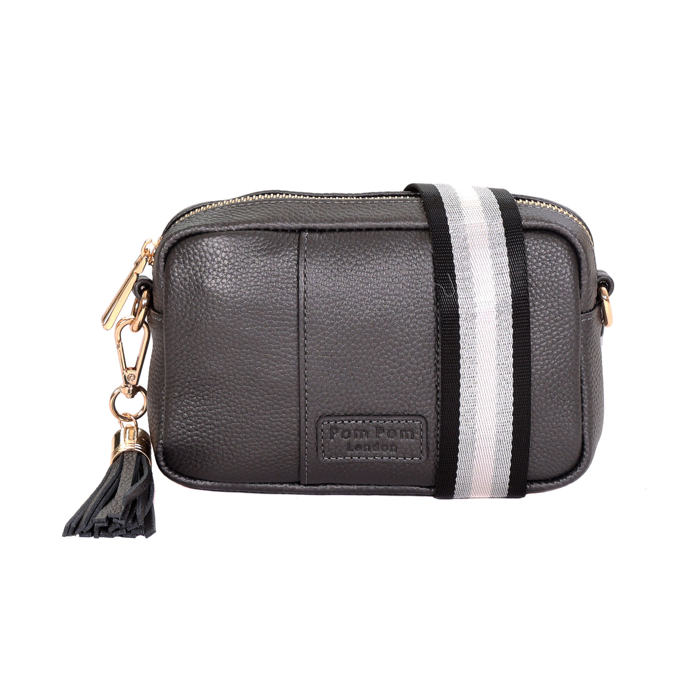 Pom Pom London City MINI Bag Metallic Pewter-Pom Pom London