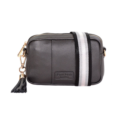 Pom Pom London City MINI Bag Metallic Pewter-Pom Pom London