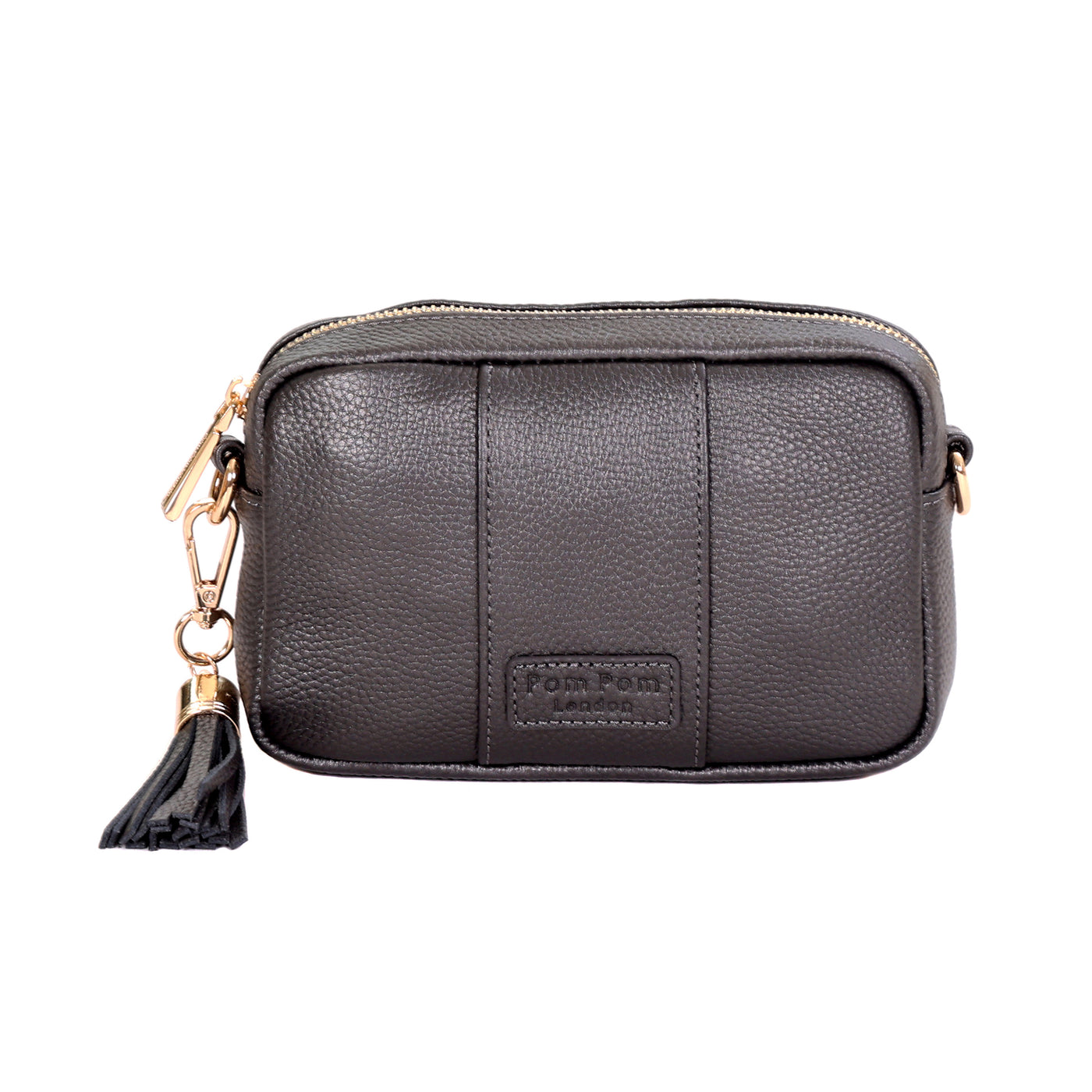 Pom Pom London City MINI Bag Metallic Pewter-Pom Pom London