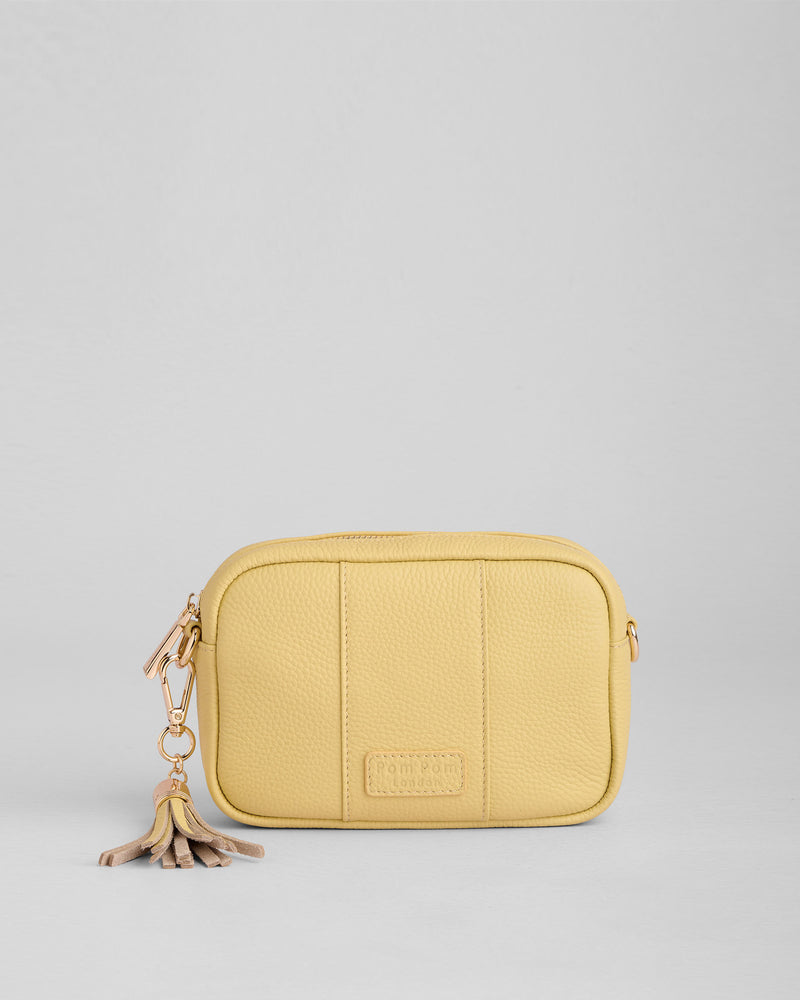 Straw City Mini Bag - full-grain leather bag | Pom Pom London
