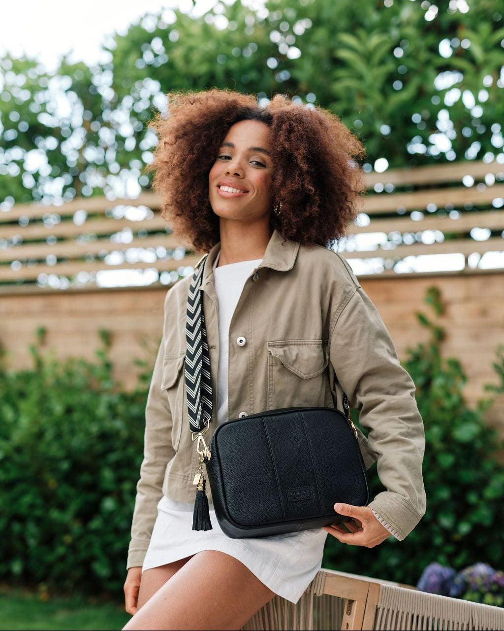 Designer Crossbody Wide Strap Leather Crossover Bags Kawell Triple Designer Crossbody Wide Strap Leather Crossover Bags Kawell Triple