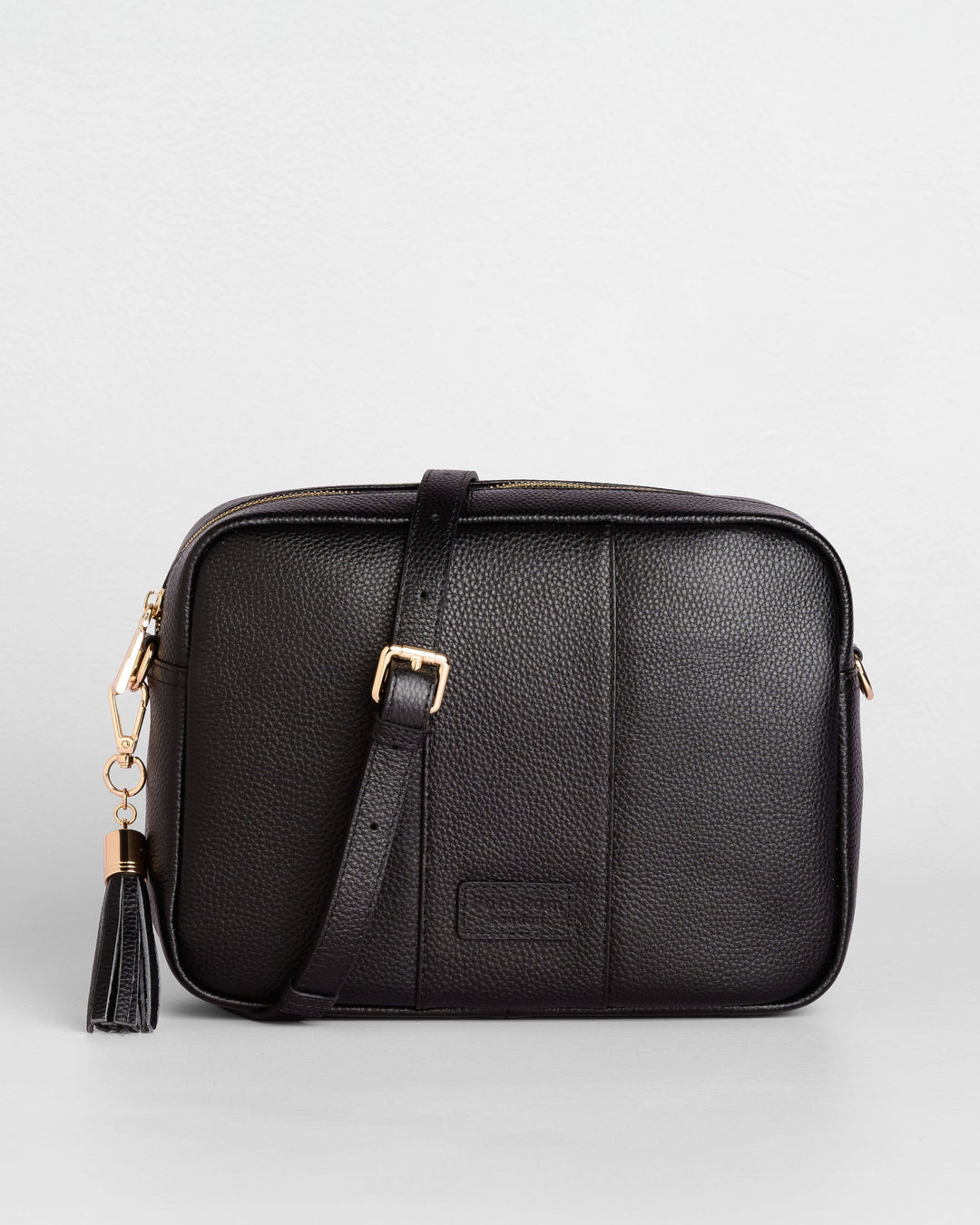 Pom Pom London City Plus Bag - Leather Crossbody Bag In Black