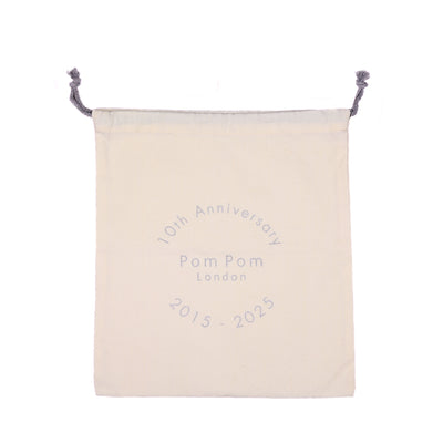 Pom Pom London City Plus Bag Black SILVER HARDWARE-Pom Pom London