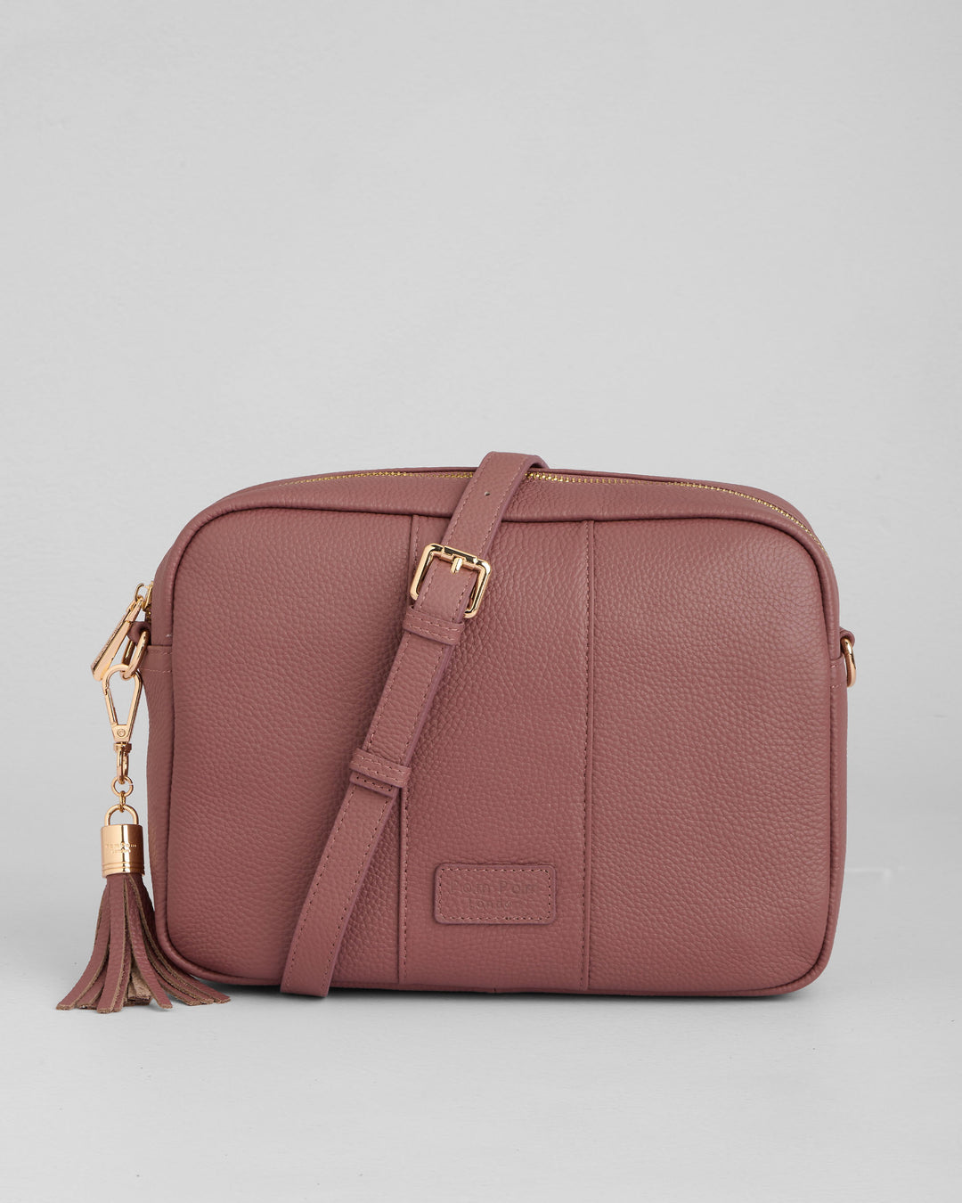 Dusky Orchid Large City Crossbody Bag | Pom Pom London
