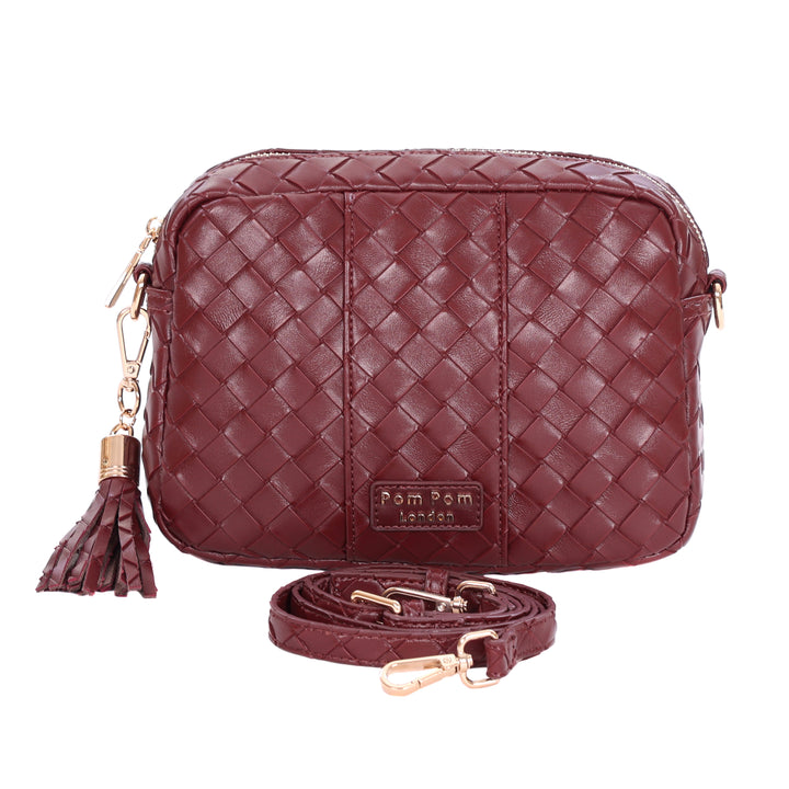 Pom Pom London City Leather Crossbody bag in Metallic Rose Gold