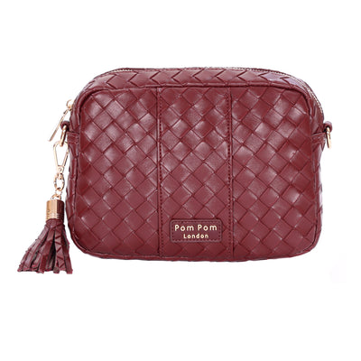 Pom Pom London City Plus Bag Lattice Wine-Pom Pom London