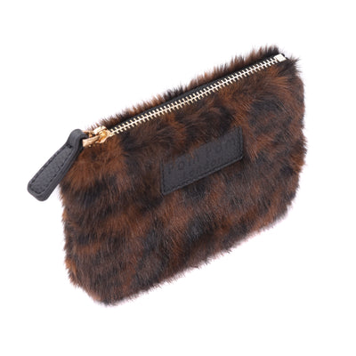 Pom Pom London City Plus Bag Leopard Print Faux Fur Black Bundle-Pom Pom London