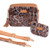 Pom Pom London City Plus Bag Leopard Print Faux Fur Maple Bundle