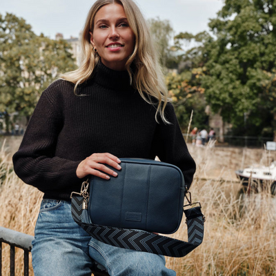 Pom Pom London City Plus Bag Nordic Blue-Pom Pom London