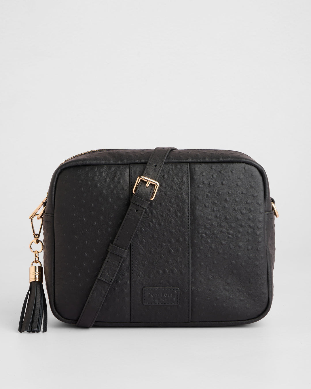 Pom Pom London City Plus Bag - Leather Crossbody bag in Black