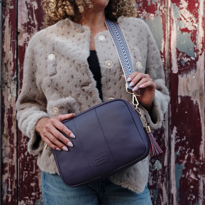 Pom Pom London City Plus Bag Purple Night Shade-Pom Pom London