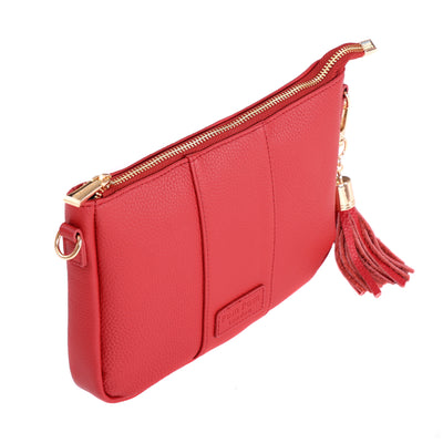 Pom Pom London City Slim Bag Crimson Red-Pom Pom London