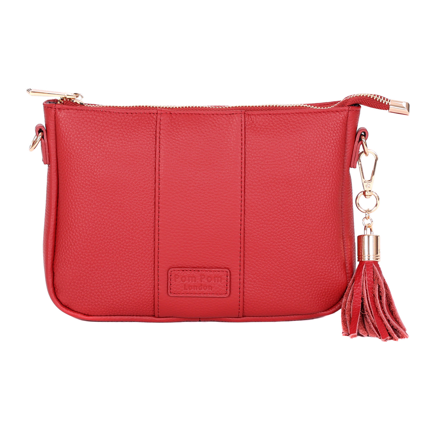 Pom Pom London City Slim Bag Crimson Red-Pom Pom London
