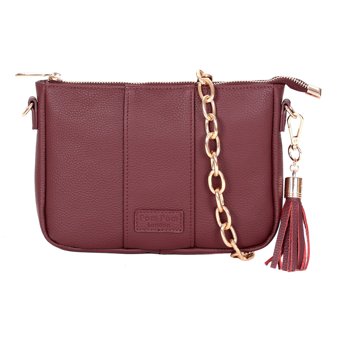 Pom Pom London City Slim Bag Deep Burgundy-Pom Pom London