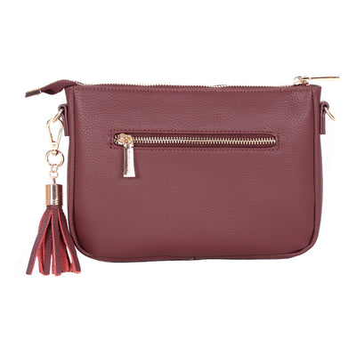 Pom Pom London City Slim Bag Deep Burgundy-Pom Pom London