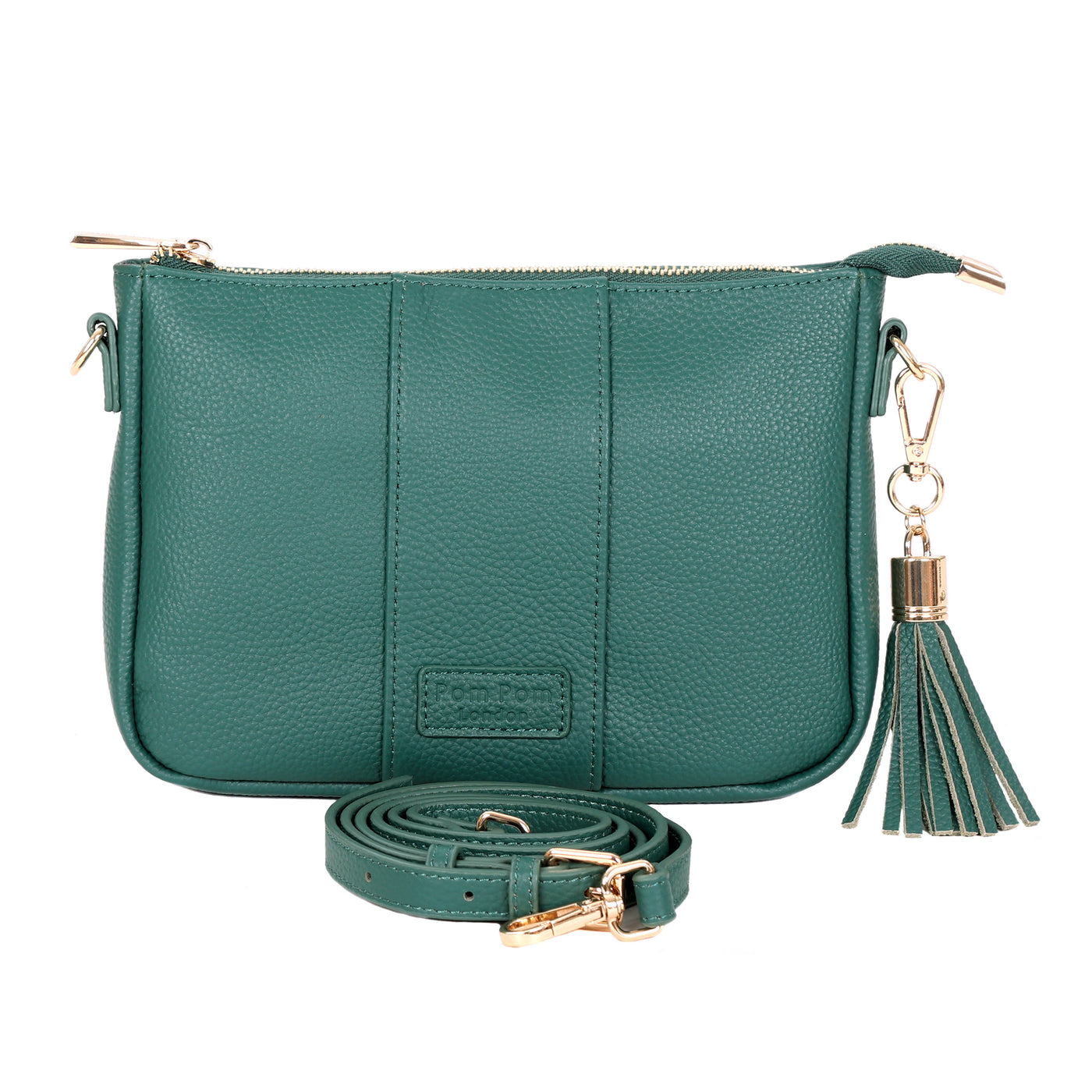 Pom Pom London City Slim Bag Madeira Green-Pom Pom London
