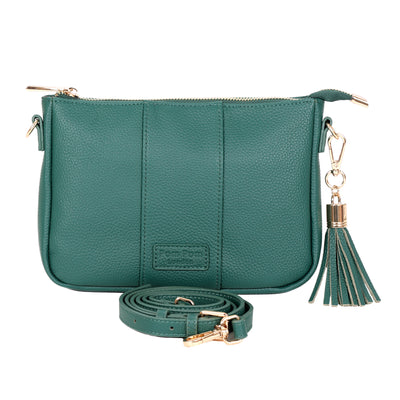 Pom Pom London City Slim Bag Madeira Green-Pom Pom London