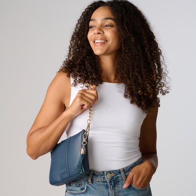 Pom Pom London City Slim Bag Nordic Blue-Pom Pom London