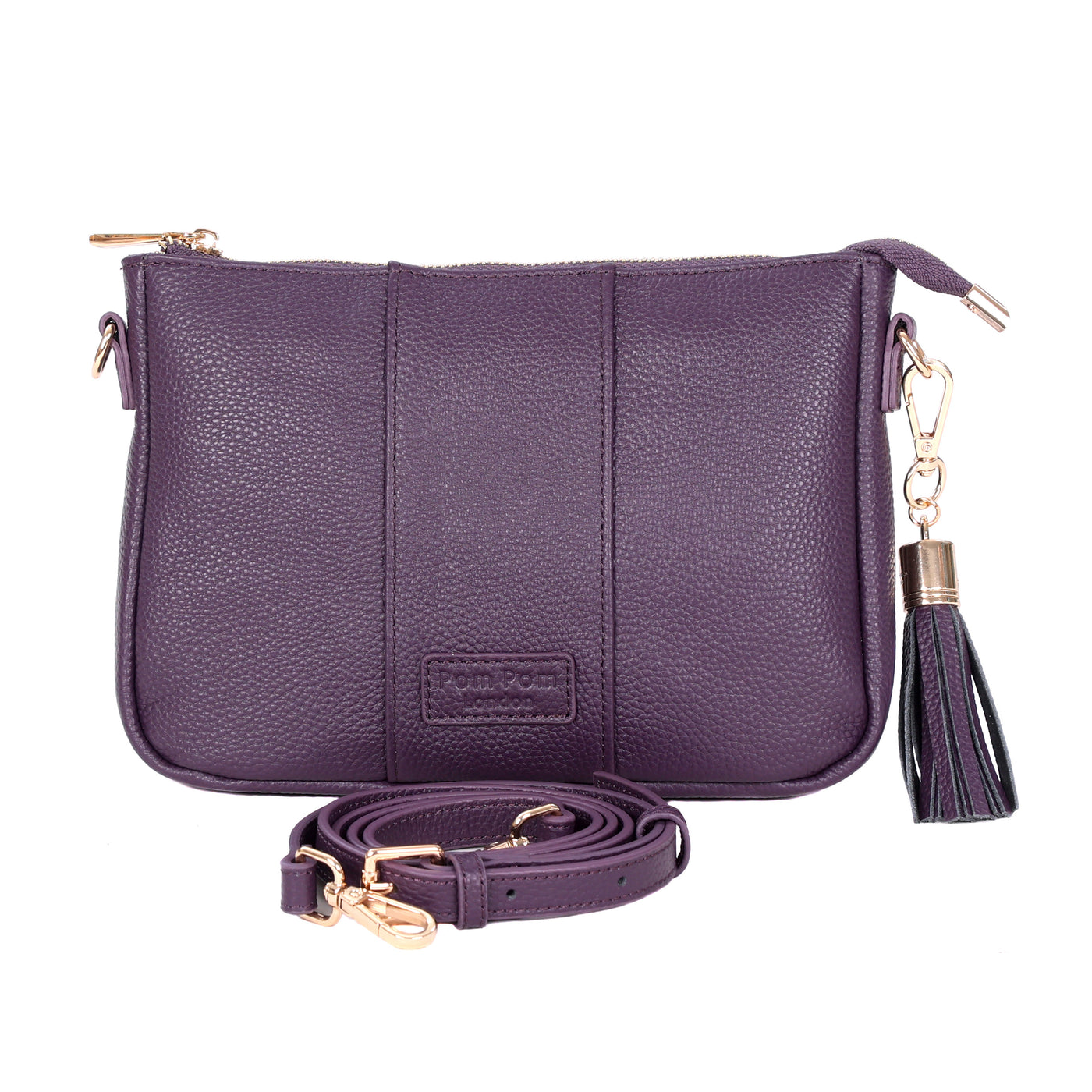 Pom Pom London City Slim Bag Purple Nightshade-Pom Pom London
