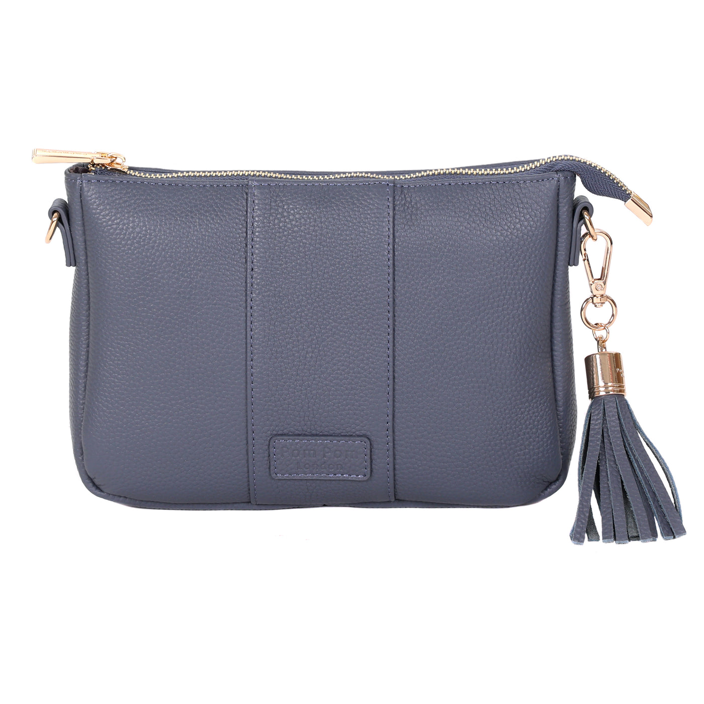 Pom Pom London City Slim Bag Slate Blue-Pom Pom London