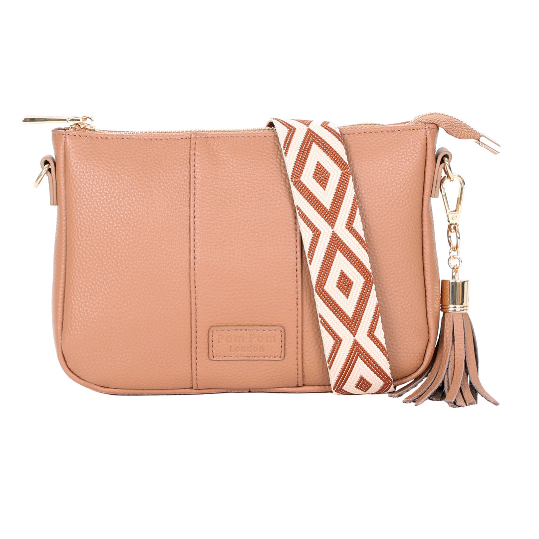 *Pomme Pom Pom London City Slim Bag - Leather Crossbody bag in Spiced Ginger
