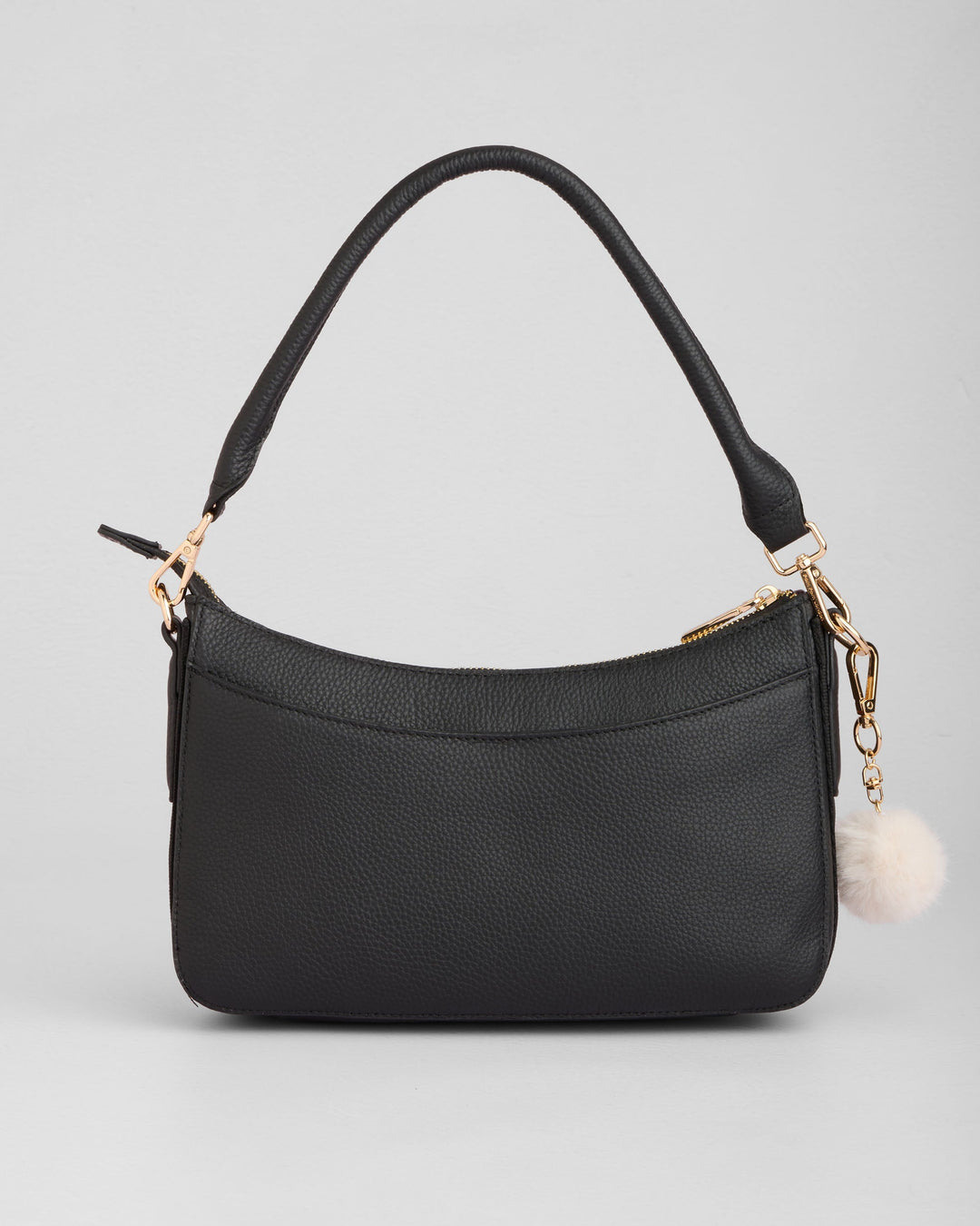 Pom Pom London Edgware Bag - Leather Crossbody bag in Black