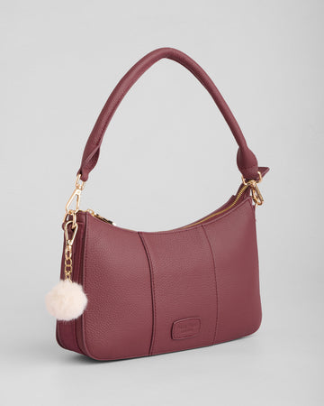 Pom Pom London Edgware Bag Deep Burgundy-Pom Pom London