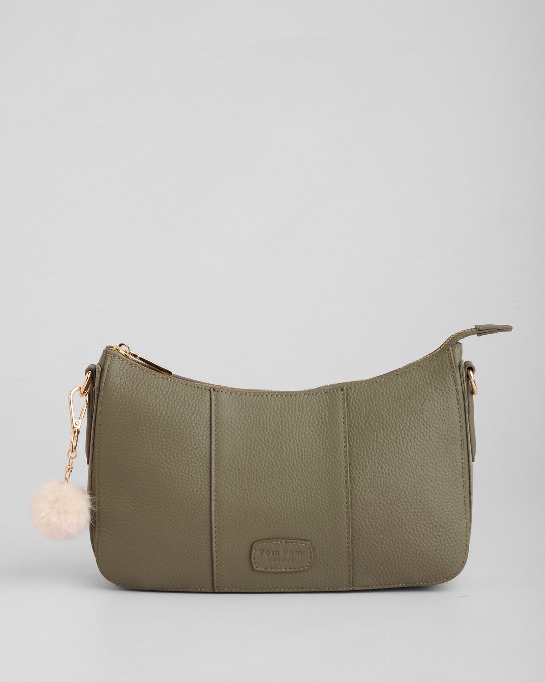Pom Pom London Edgware Bag - Leather Crossbody bag in Sage Green