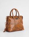 Pom Pom London Greenwich Bag Snake Effect Brown