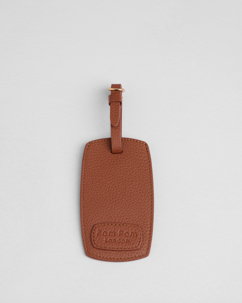 Pom Pom London Luggage Tag Chestnut-Pom Pom London