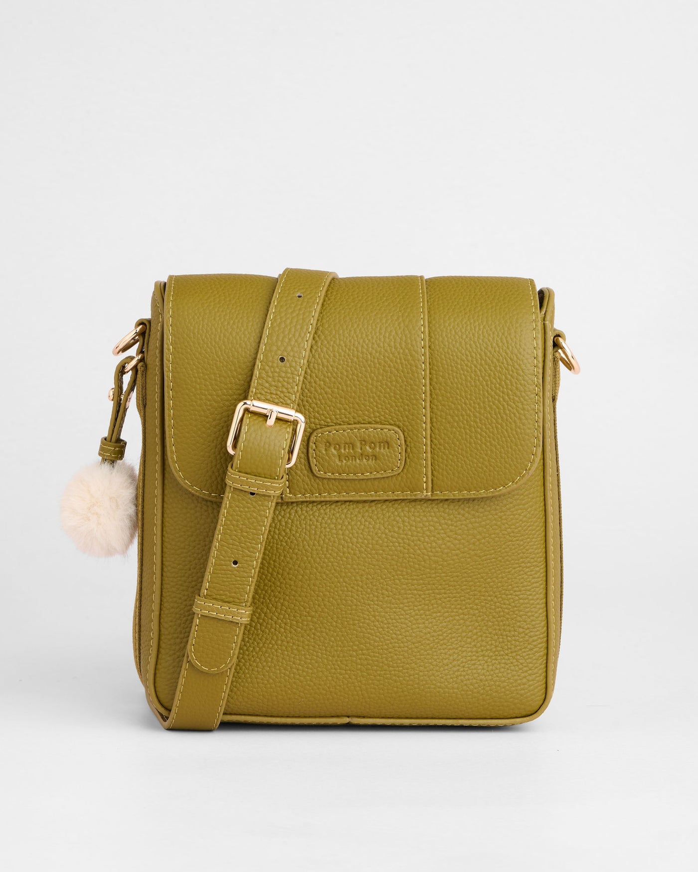 SAPEur サプール Aviator Bag Oliveボストンバッグ Portman Leather Messenger Bag in Olive Green | Pom Pom London