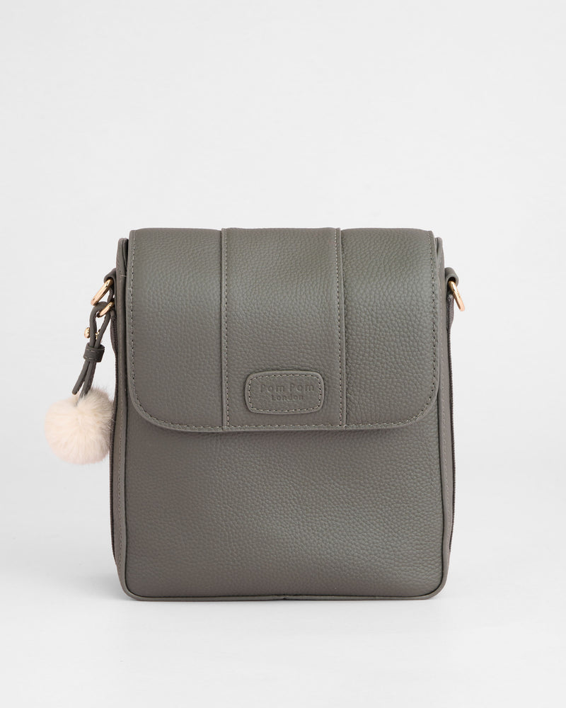 Pom Pom London Portman Bag Volcano Grey-Pom Pom London
