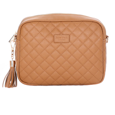 Pom Pom London Quilted City Plus Bag Maple-Pom Pom London